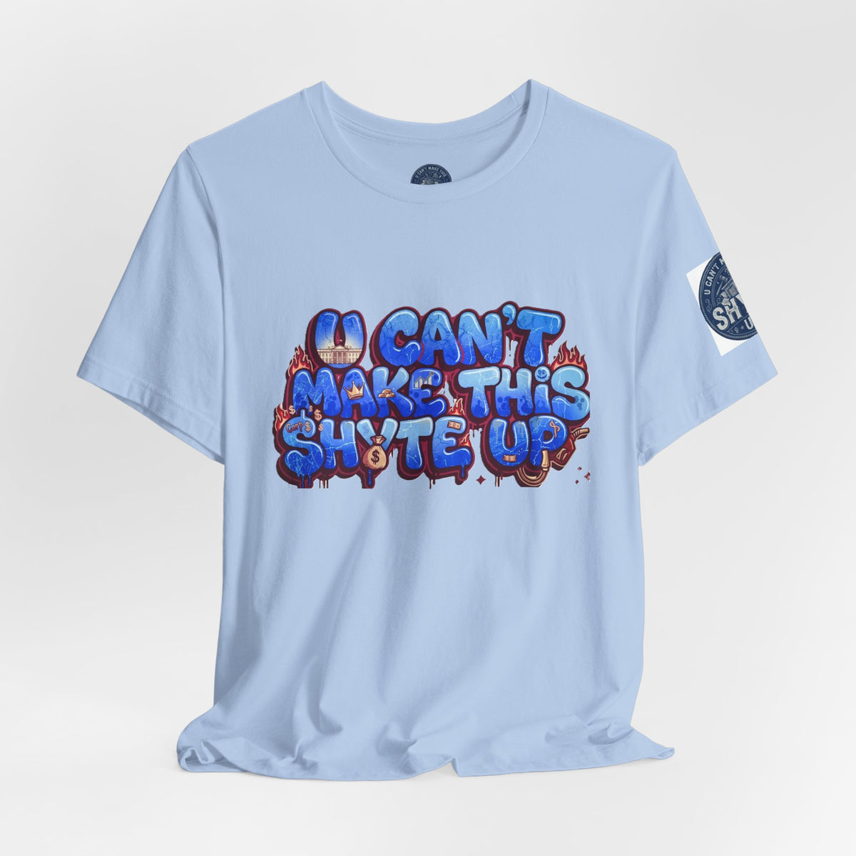 T-Shirt - Blue Satire - Unisex Jersey Short Sleeve Tee