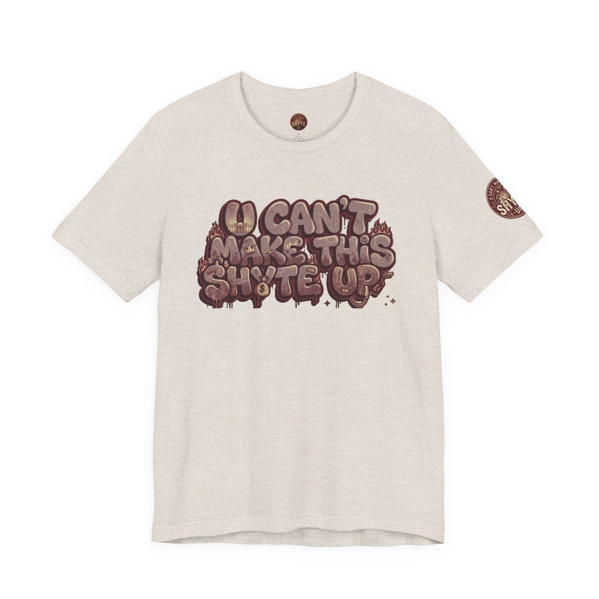 T-Shirt U Cant Make This Shyte Up - Red-bell Satire - Unisex Jersey Short Sleeve Tee