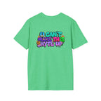 T-Shirt -U Cant Make This Shyte Up - NEON Bright Graffiti Satire - Unisex Softstyle