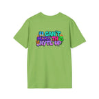 T-Shirt -U Cant Make This Shyte Up - NEON Bright Graffiti Satire - Unisex Softstyle