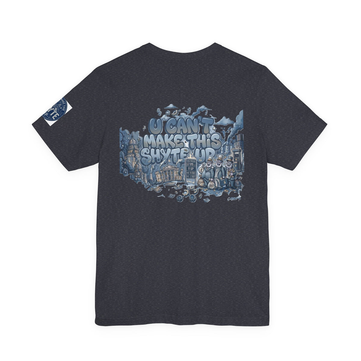 T-Shirt - Blue Satire - Unisex Jersey Short Sleeve Tee