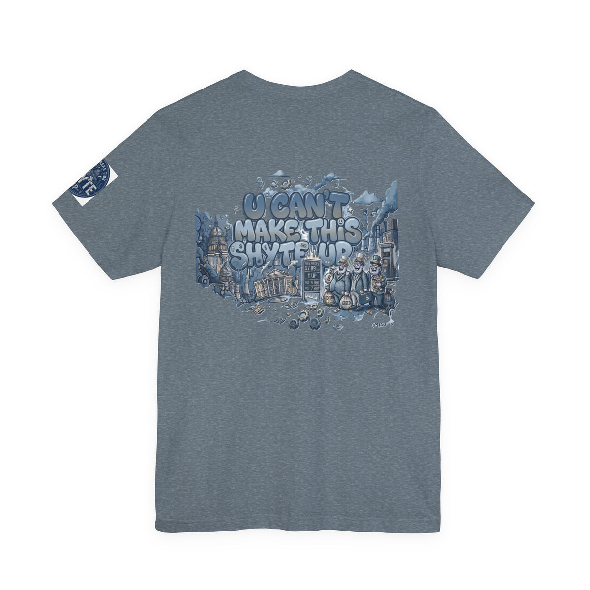 T-Shirt - Blue Satire - Unisex Jersey Short Sleeve Tee