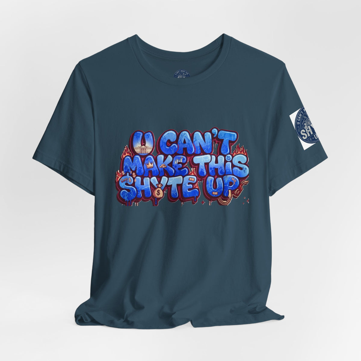 T-Shirt - Blue Satire - Unisex Jersey Short Sleeve Tee