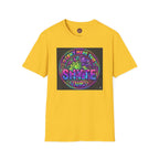 T-Shirt -U Cant Make This Shyte Up - NEON Bright Graffiti Satire - Unisex Softstyle