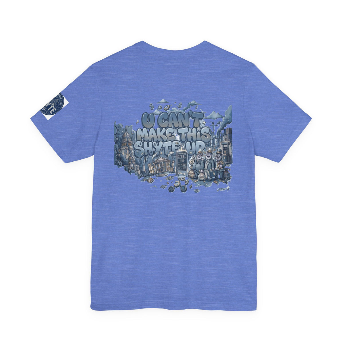 T-Shirt - Blue Satire - Unisex Jersey Short Sleeve Tee