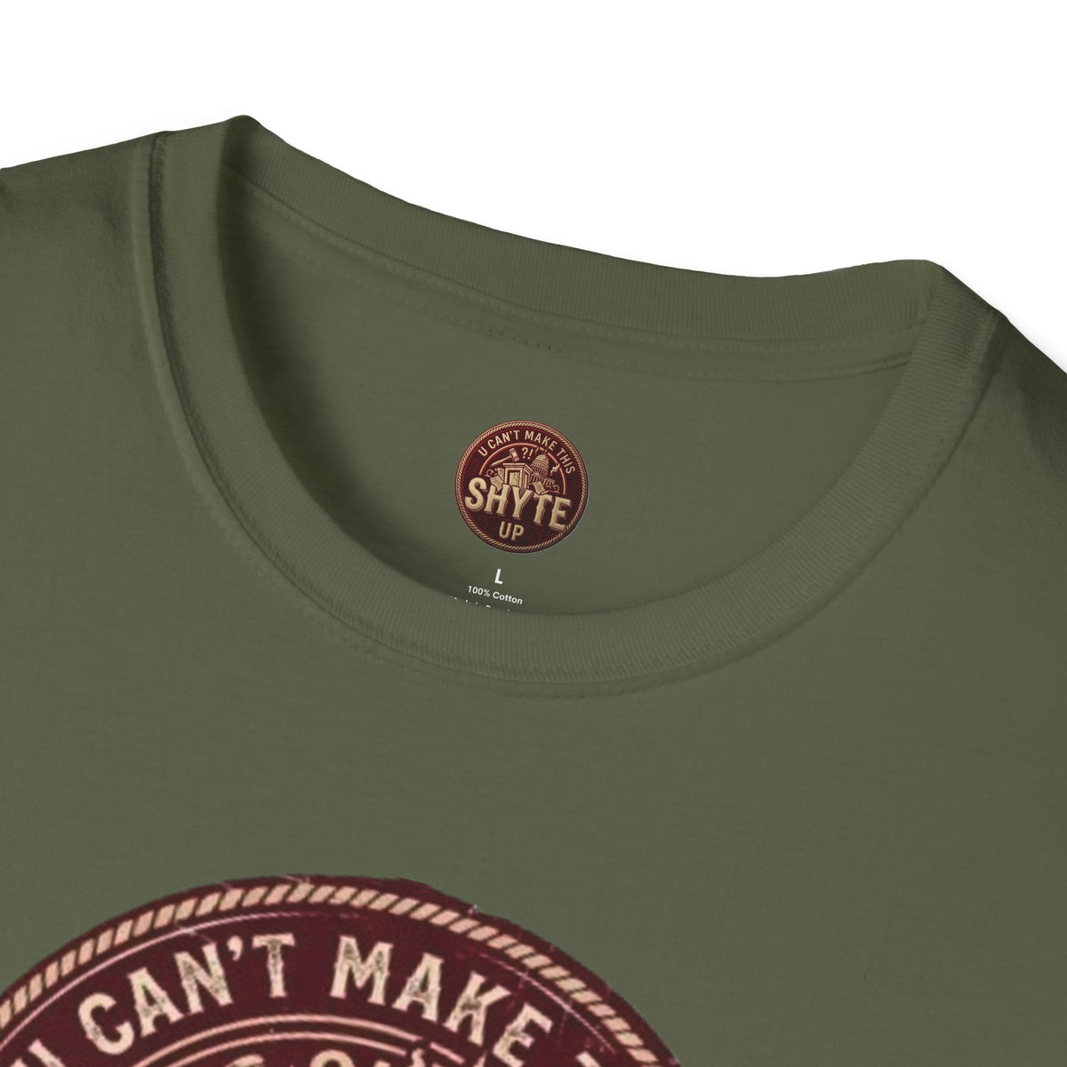 T-Shirt - U Cant Make This Shyte Up - Rust Red Cartoon Satire -  Unisex Softstyle
