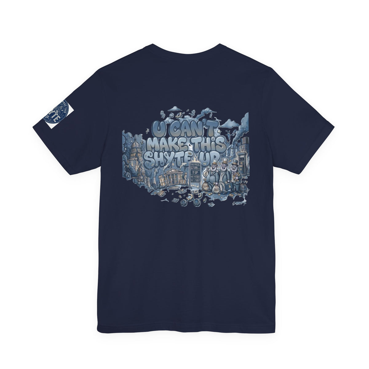 T-Shirt - Blue Satire - Unisex Jersey Short Sleeve Tee
