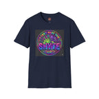 T-Shirt -U Cant Make This Shyte Up - NEON Bright Graffiti Satire - Unisex Softstyle