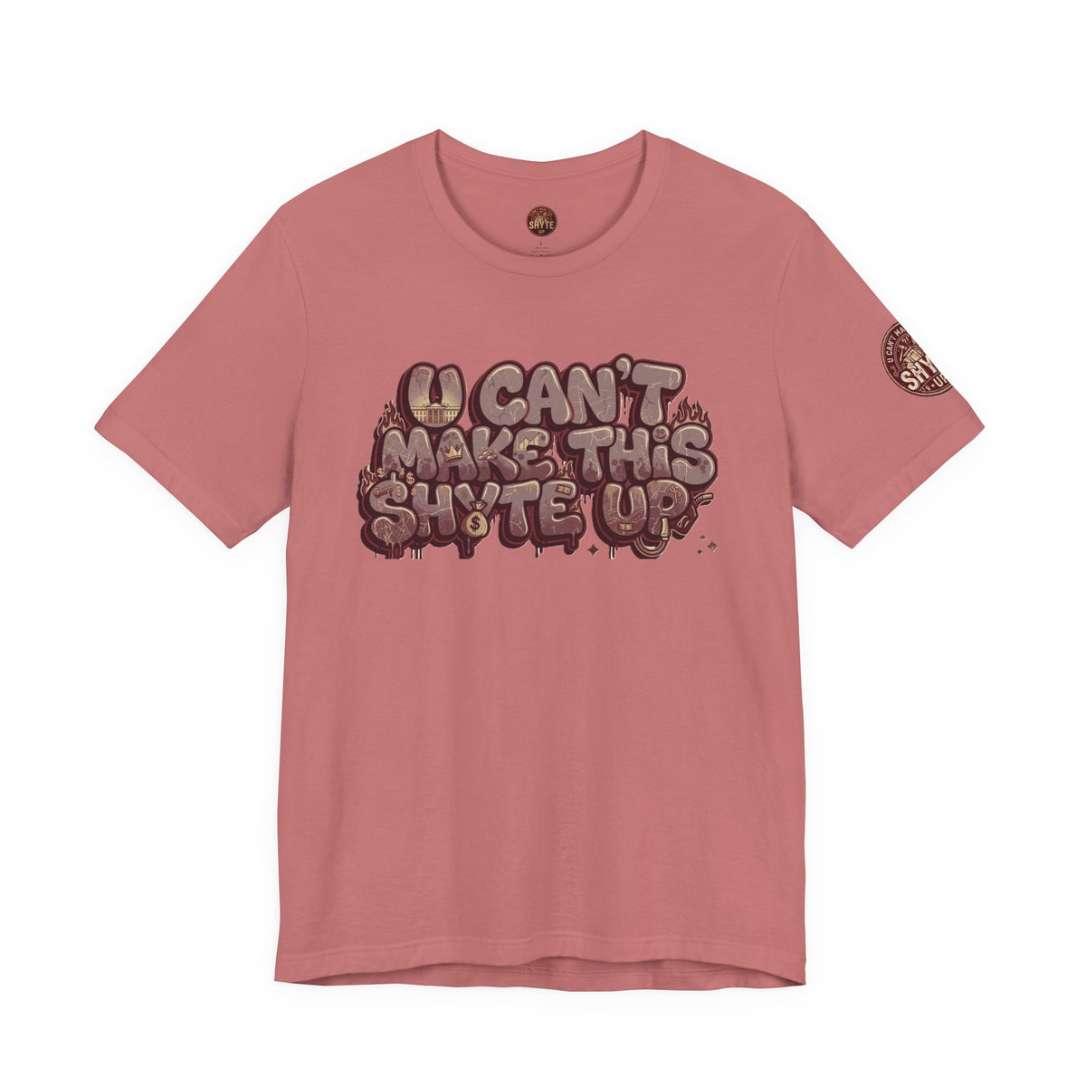 T-Shirt U Cant Make This Shyte Up - Red-bell Satire - Unisex Jersey Short Sleeve Tee