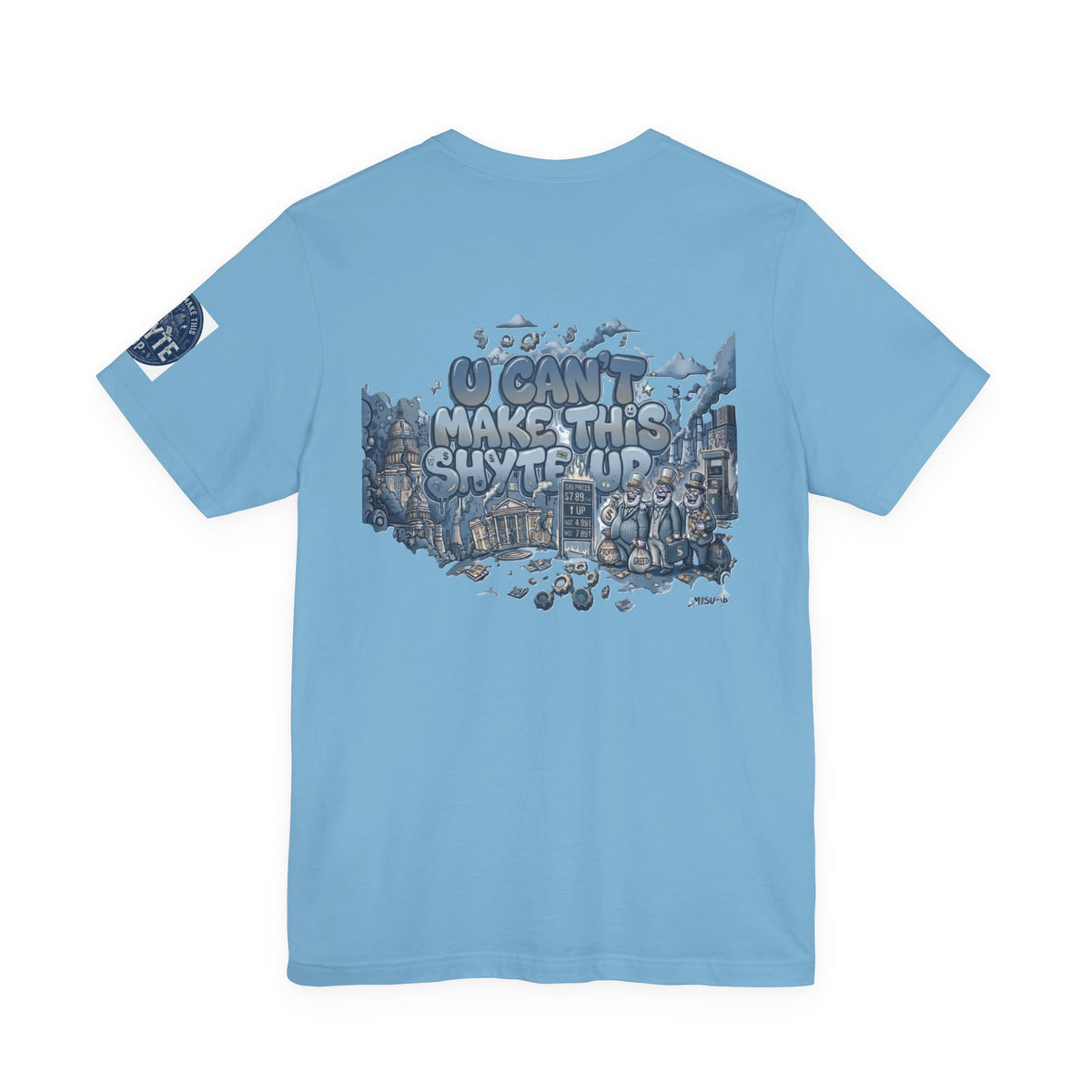 T-Shirt - Blue Satire - Unisex Jersey Short Sleeve Tee