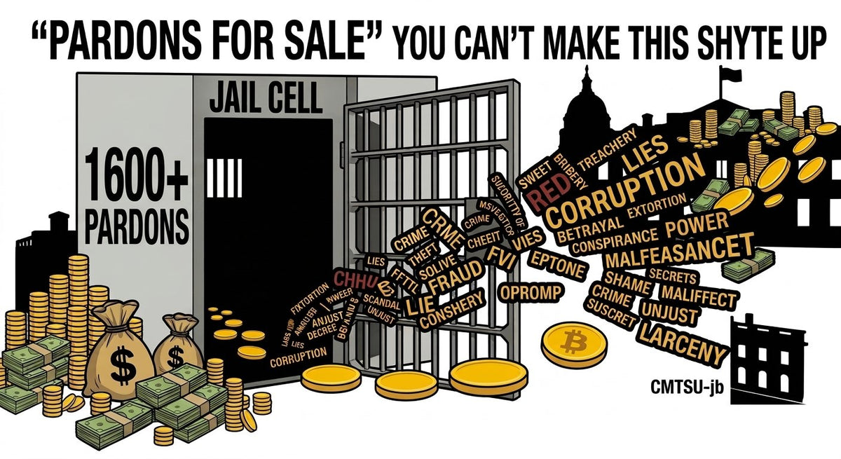 PARDONS 4 SALE -U Can't Make This Shyte Up -VOTE FOR WHAT YOU  NEED NOT FOR WHO YOU  HATE